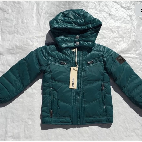 DIESEL ‘Janton’ Green Hooded Coat**$209 - Picture 2 of 5